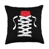 Shoelaces white trainer design gift Throw Pillow