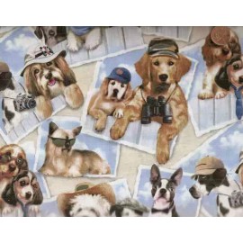 Elizabeth's Studio Petpourri  dogs  pups dress up  cute snapshots fabric