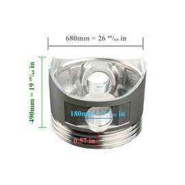 YAMAKATO 68mm Piston Kit 0.570 for Honda 196cc GX200 Coleman Ct200u Bt200x With Piston Rings and Wrist Pin Set 68mm 2.678" 6.5HP 5.8hp 4.3 KW 3600 rpm