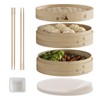 Prime Home Direct Bamboo Steamer Basket 10-Inch | 2-Tier Steamer