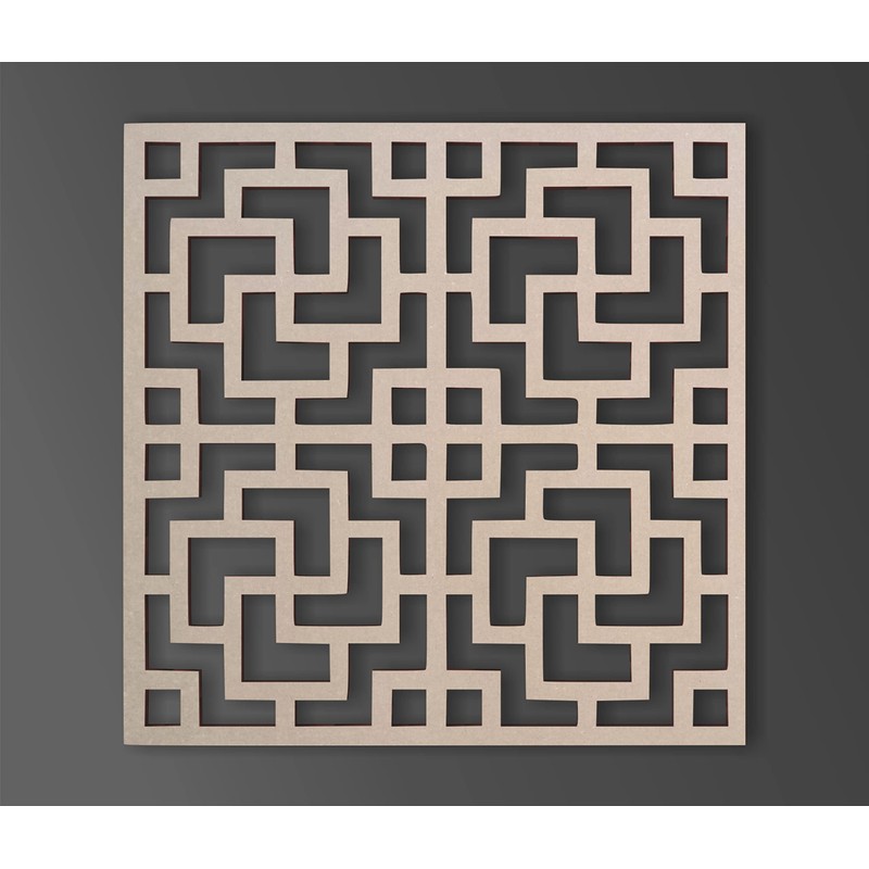 Lattice Panel with an Aztec Decorative Design MDF Home &