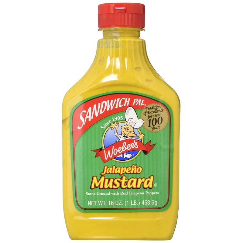 Woeber's Sandwich Pal Jalapeno Mustard (Single Bottle)