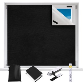 BOKFJBP Blackout Blinds, 79" x 57" Portable Blackout Curtains, 100% Blackout Window Covering, Blinds for Windows Blackout Window Shades for Bedroom Film Kids Baby Nursery