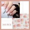 Virellay 360 Pcs Gradient Künstliche Fingernägel (Rosa Gradient Ballerina, 360