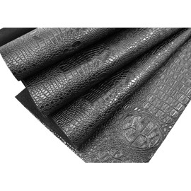 Faux Alligator Leather Crocodile Skin Fabric Alligator Skin Fake Leather Crocodile Fabric Black
