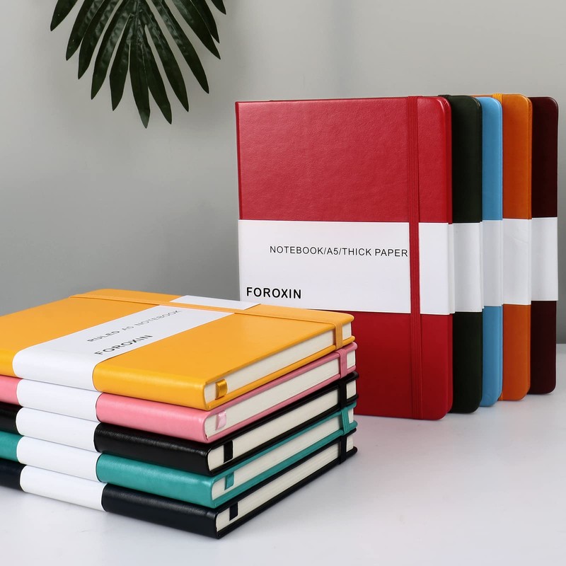 Lined Journal Notebook - Yellow A5 Hardcover Notebook for Women