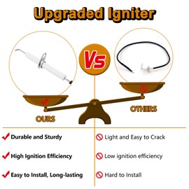 VM400XBP Grill Igniter Replacement Parts for Vermont Castings VM400 VCS5007 Igniter Wire Kit BHG BH15-101-099-02 Uniflame GBC850W GBC1030W Jenn Air JA460 Grill Parts Ceramic Electrode Ignitor