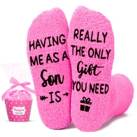 HAPPYPOP Mothers Day Socks - Gifts for Mom from Son, Best Gifts for Elderly Mom, Stocking Stuffers