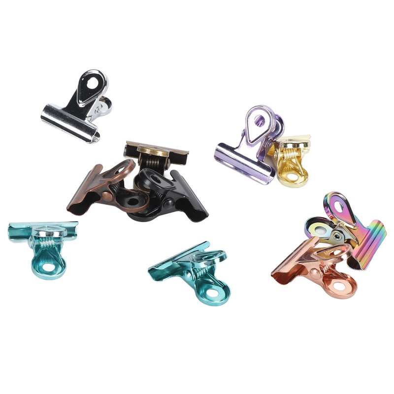 10pcs Colored Hinge Clips Dustproof Rustproof Electroplated Metal Hinge Clips