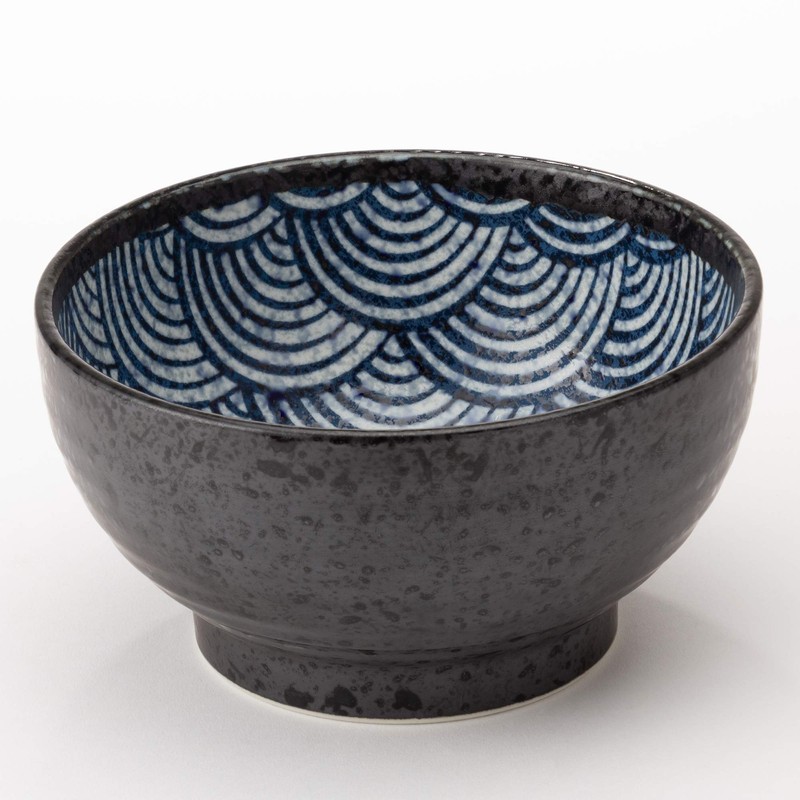 Mino W20241 Seigai Wave - Edo Komon - Kamaage Bowl
