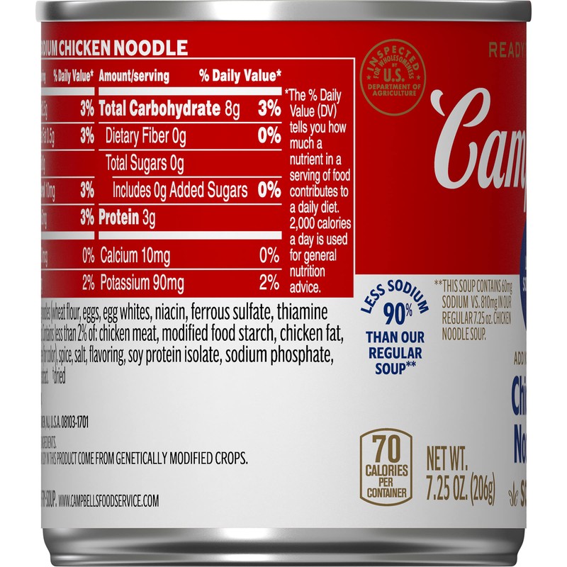Campbell’s Classic Low Sodium Ready to Serve Chicken Noodle Soup,