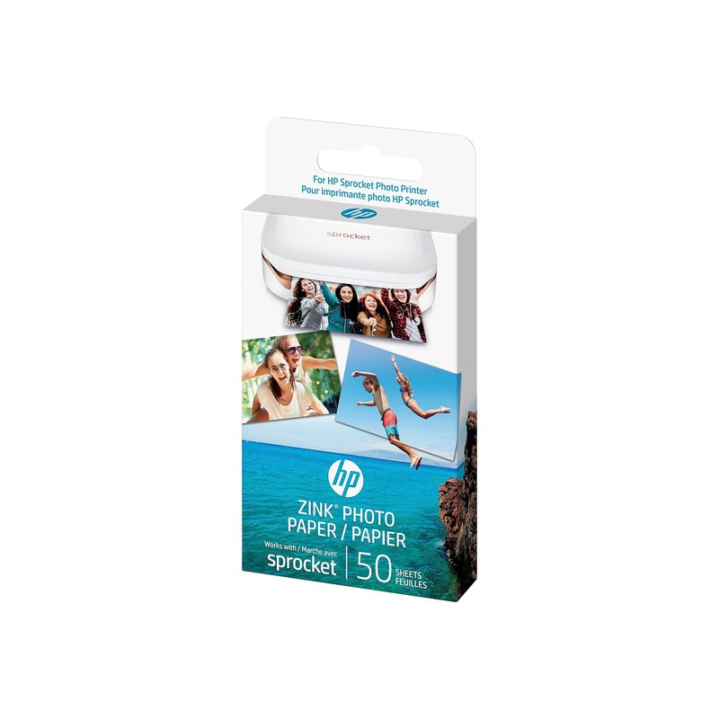 HP Sprocket 2x3" Premium Zink Sticky Back Photo Paper (50