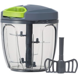 U Chef Procesador Manual de Alimentos 2 en 1, Molinillo de ajo, Picadora de verduras, Picador de cebolla, Cortador de Verduras de Cocina portátil de 900 ml (Grande)