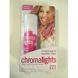 Generic Chroma Lights Temporary Hair Color Spray, Metallic Fuchsia, 1.5 oz., Pink