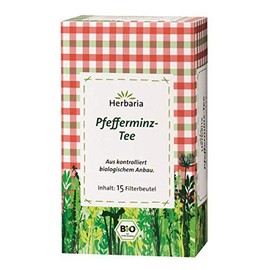 Herbaria - Peppermint Tea Organic 15FB - 30 g - Pack of 6
