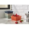 ONEMORE Ceramic Berry Basket, Square Fruit Bowls, Rustic Stoneware Berry