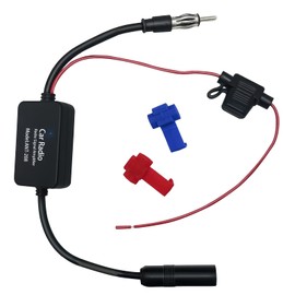 AM FM Car Radio DIN Plug Adapter, Car Radio Splitter, Signal Booster Antenna Amplifier, Digital Radio Antenna Splitter Antenna Amplifier for Car Radio Retrofitting