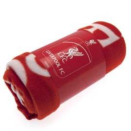 Forever Collectibles Liverpool FC Crest Fleece Blanket, Red/White, 127 x 152 Cm