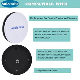 6 Pack E0202 Powerspeed foam Filters Repalce for Eureka NEU182A, NEU181, NEU182B, NEU188A, NEU192A, NEU180, NEU182, NEU180C,NEU186, NEU188, NEU190, NEU1982, NEU180B, NEU202 Lightweight Bagless Vacuum