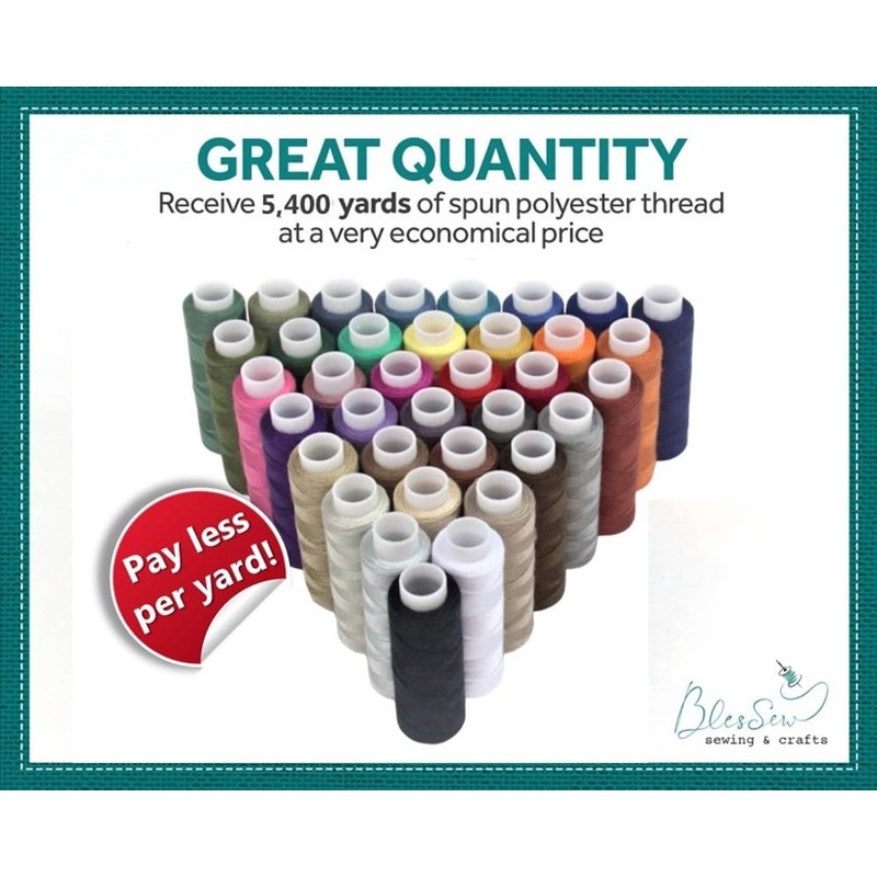 BlesSew Sewing Threads for Sewing Machine and Hand Stitching in