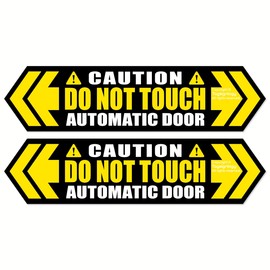 (2 pcs) Caution Automatic Door Do Not Touch Safety Notes for Passenger & Driver UB LY Taxi Car Service Warning Sign UV Weatherproof Waterproof Vinyl Stickers
