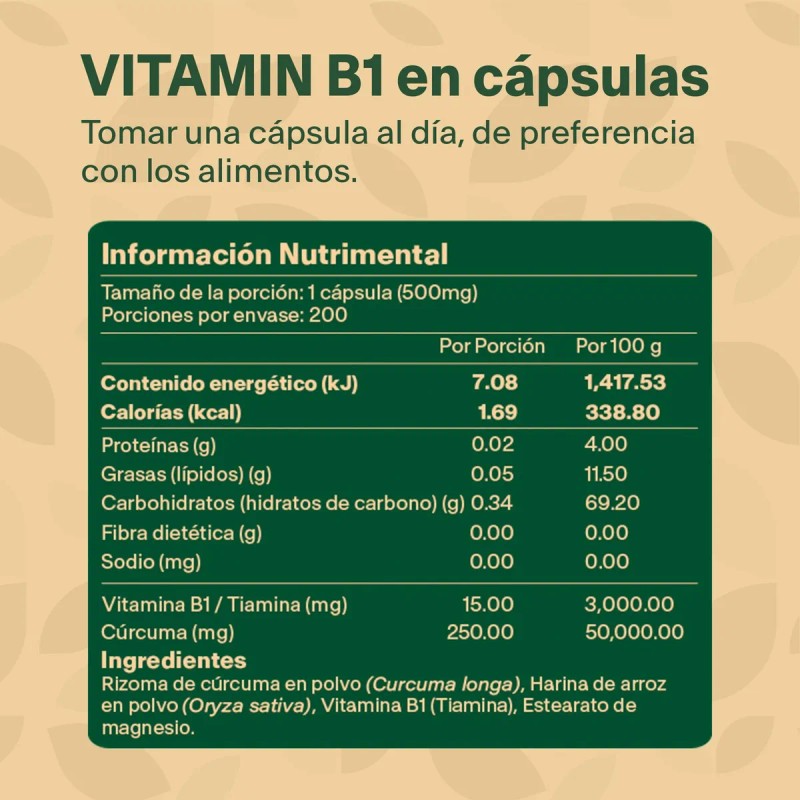 ⚡🌿 Vitamina B1 + Cúrcuma | Energía, Nervios y Metabolismo