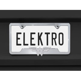 Wonder Woman 3D Marco de matrícula abierto de metal chapado en cromo