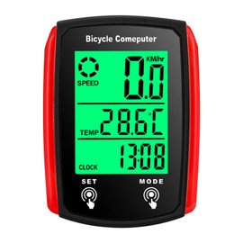 HUIOP Wired Bike Computer 19 Functions Bike Speedometer Touch Odometer Waterproof Bike Computer with Backlight,Bike Computer