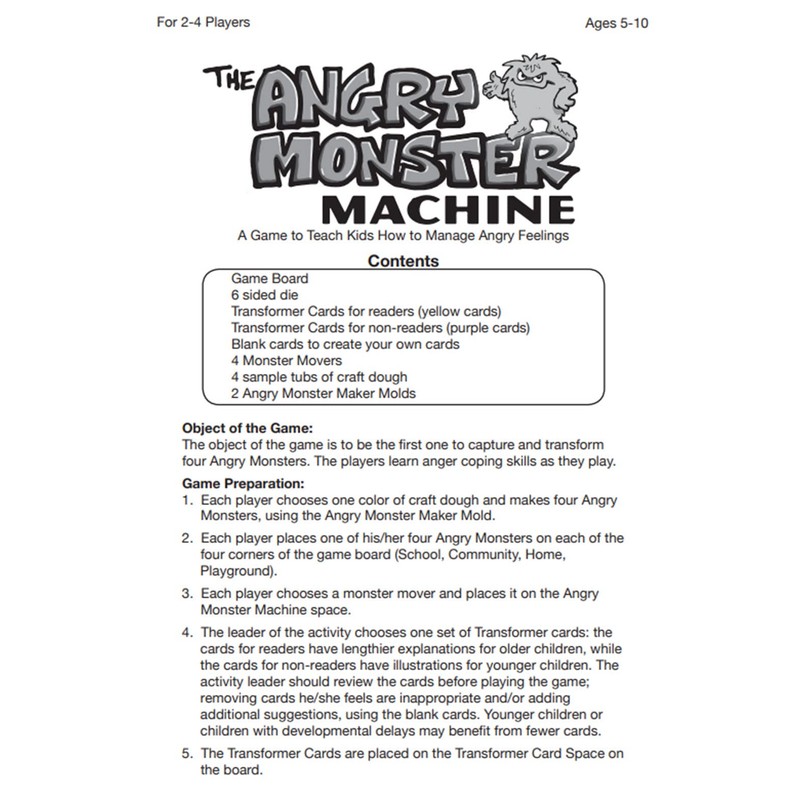 Childswork / Childsplay The Angry Monster Machine Board Game