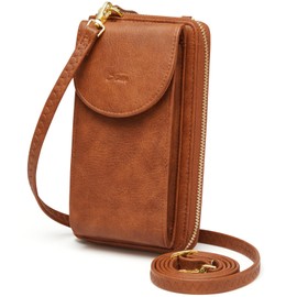S-ZONE Small Crossbody Bags for Women Cell Phone Purse RFID Blocking Wallet Purses with Credit Card Slots