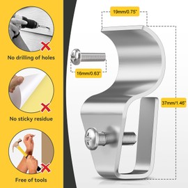 Greluma 10 Pcs Vinyl Trim Clip Hooks for Brand New Outdoor Camera No Hole Needed Exterior Trim Hanger for Home Security Camera Vinyl Fairing Bracket