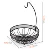 Huahong Fruit Basket with Banana Holder, Fruit Bowl, Metal Vegetable
