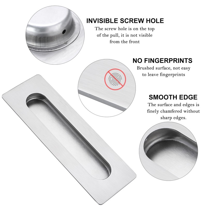 Cozy Tower 7 Inch Recessed Flush Finger Pulls Pocket Door
