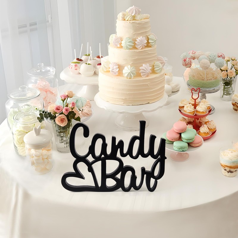 HOECMRHP Candy Bar Decoration, Decorative Lettering Candybar Table Ornament for