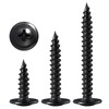 (100 pcs)#8×2" Black Truss Head Wood Screws Quick Metal Self