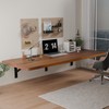 IAE Floating Wall Mounted Folding Table Desk with Pine Wood,55"