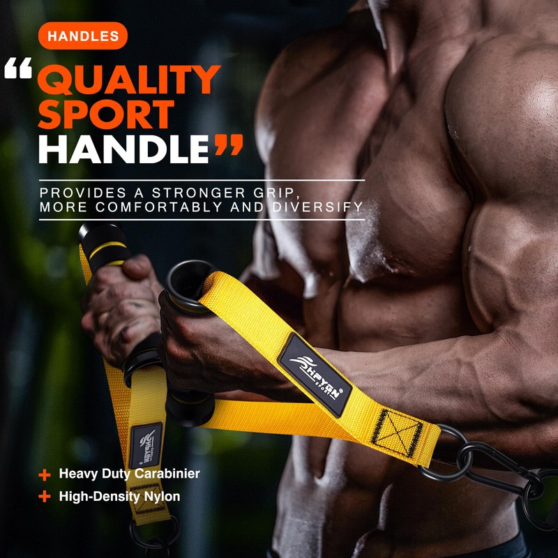 Exercise Handles, D Handle Cable Attachment, Grip Attachments for Cable