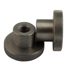 D2D Pack of 2 Knurled Nuts M 5 in Accordance with DIN 466 High Shape Stainless Steel A1 VA with Knurled Edge