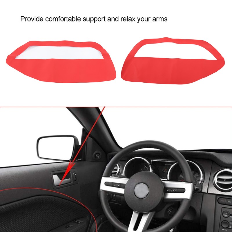 2pcs Front Door Panel Insert Card Cover Left Right Microfiber