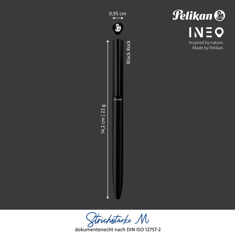 Pelikan K6 Ineo Elements Ballpoint Pen Black Rock, 1 Piece