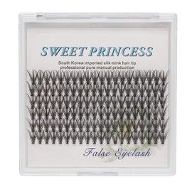 Bodermincer 20 Root Thickness 0.07mm C Curl 3D Individual Eyelashes Extension Soft Black Fake False Eye Lashes Tools (12mm)