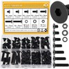 150 Pieces M6 Screws Nuts Washers Set Black, Sutemribor M6