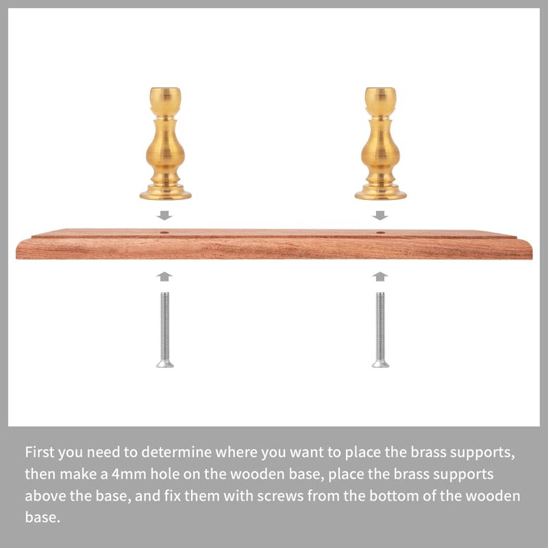 GAWEGM Big Ship Model Base Bracket Accessories : CNC Brass