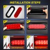 Nilight 4PCS 6" Oval LED Trailer Tail Lights 4PCS 10