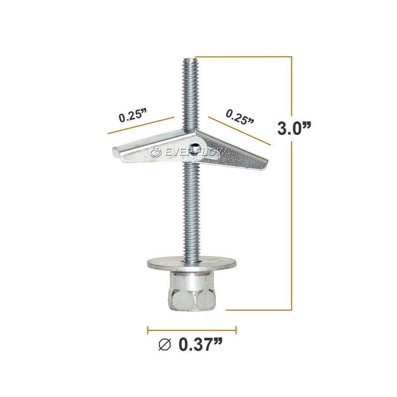 Everflow 8064925-25 SST 30 3/8" Vertically Threaded Rod Anchor Designed