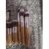 BS-MALL 11-Piece Bamboo Makeup Brush Set with Organizer Bag &
