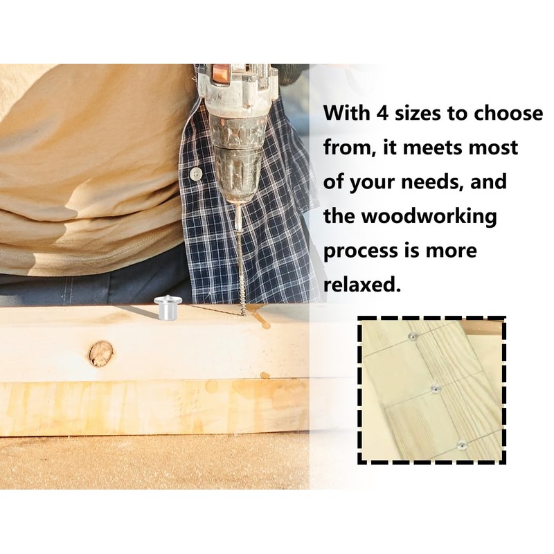 KAPSING Pack of 16 Dowel Centring Point, Wooden Dowel Set,