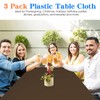 YSYJ 3 Pack Brown Plastic Tablecloth Disposable Rectangular Table Cloth