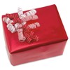 Current Red & White Fabric Curly Bows - 7" Each,
