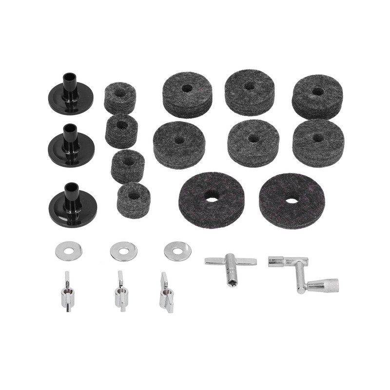 23Pcs Cymbal Felts Sets Stent Tube Clutch Wing Nuts Washer